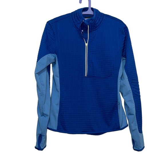 Nike Sphere Thermal Women's Size Medium Running Jacket Blue Quarter Zip - Picture 1 of 10